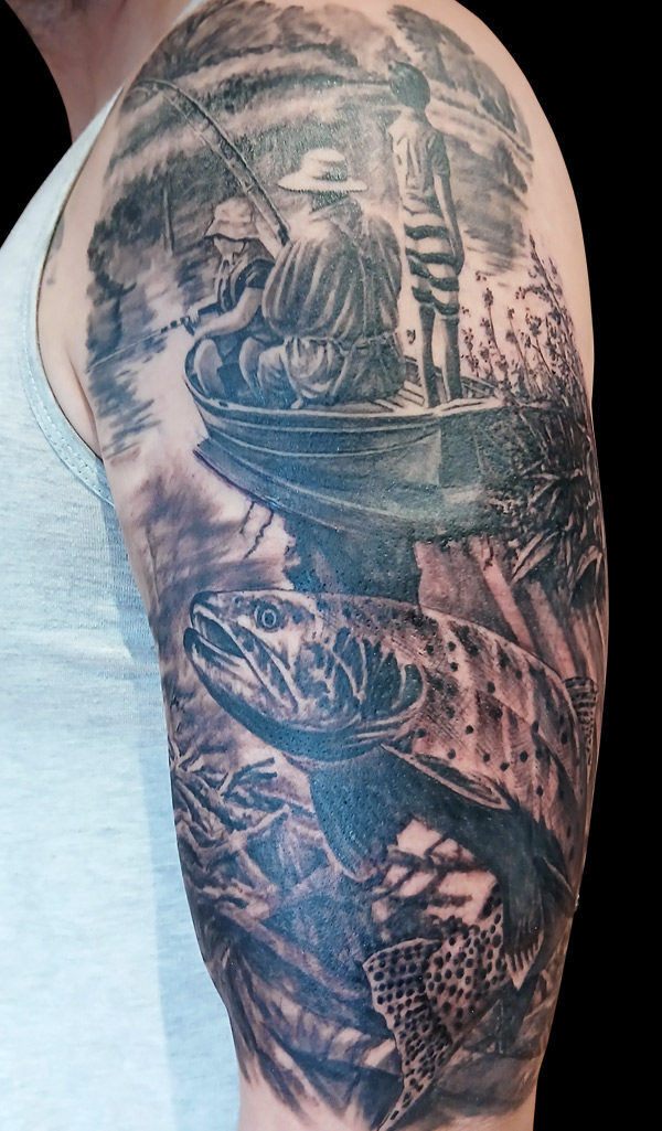Fishermen - a memorial to a deceased father